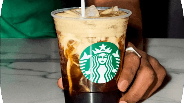 Starbucks coffee pour